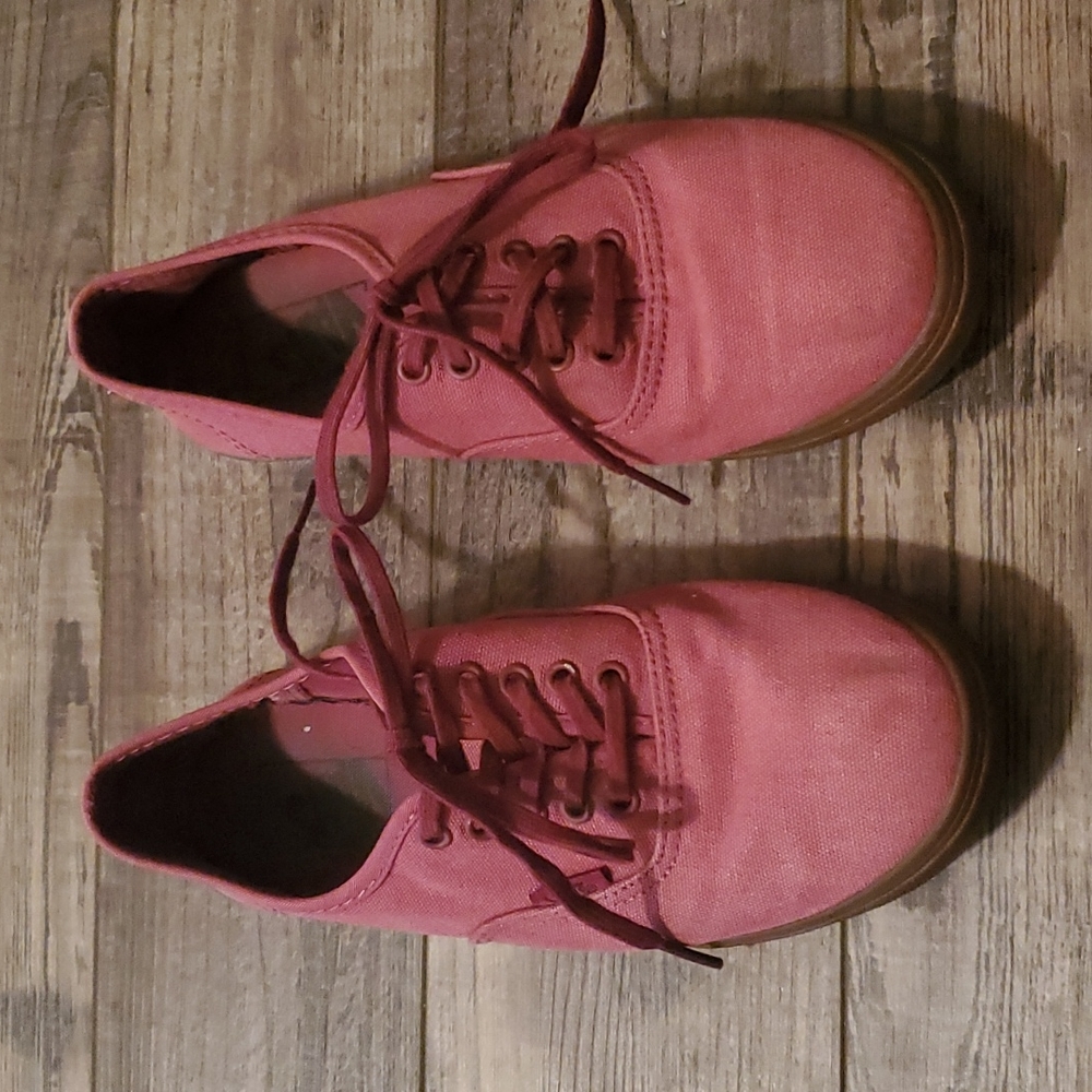 Vans red sneakers size 7.5